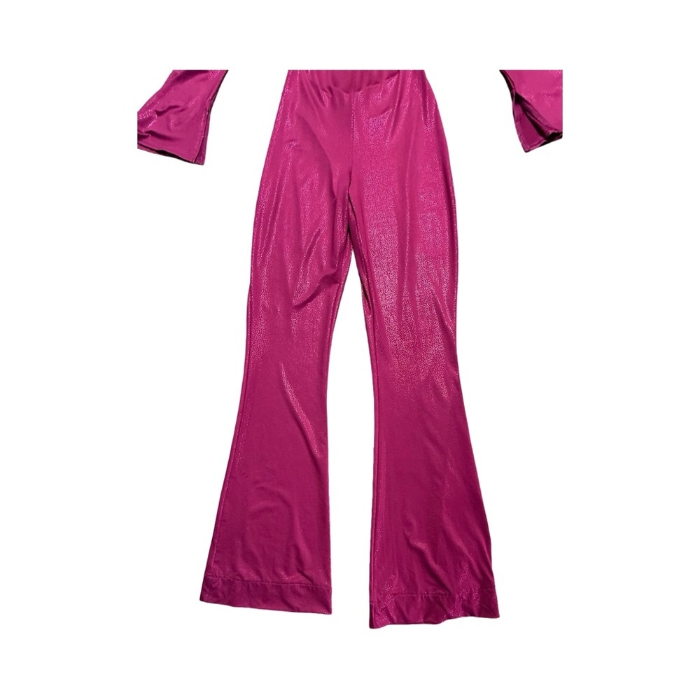 For Tall women Magenta Jumpsuit with Open Back. Size large no lining - Picture 11 of 15